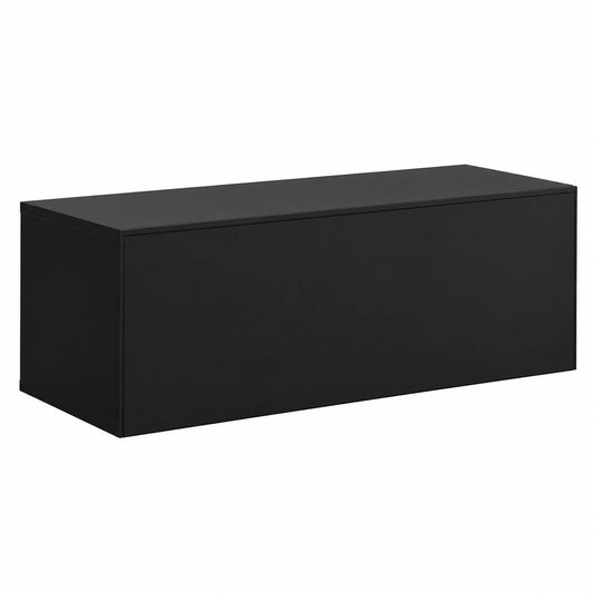 Meuble TV, coloris noir, 100,2 x 36,5 x 30 cm, pour le salon