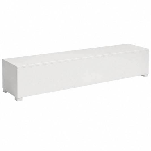 Meuble TV, modulable, avec portes, coloris blanc, 180 x 32 x 40 cm, pour le salon