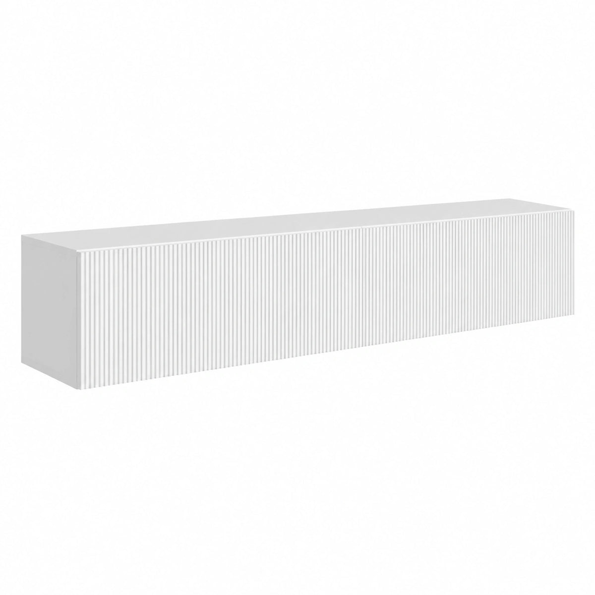 Meuble TV, coloris blanc, 200 x 32 x 33,6 cm, pour le salon