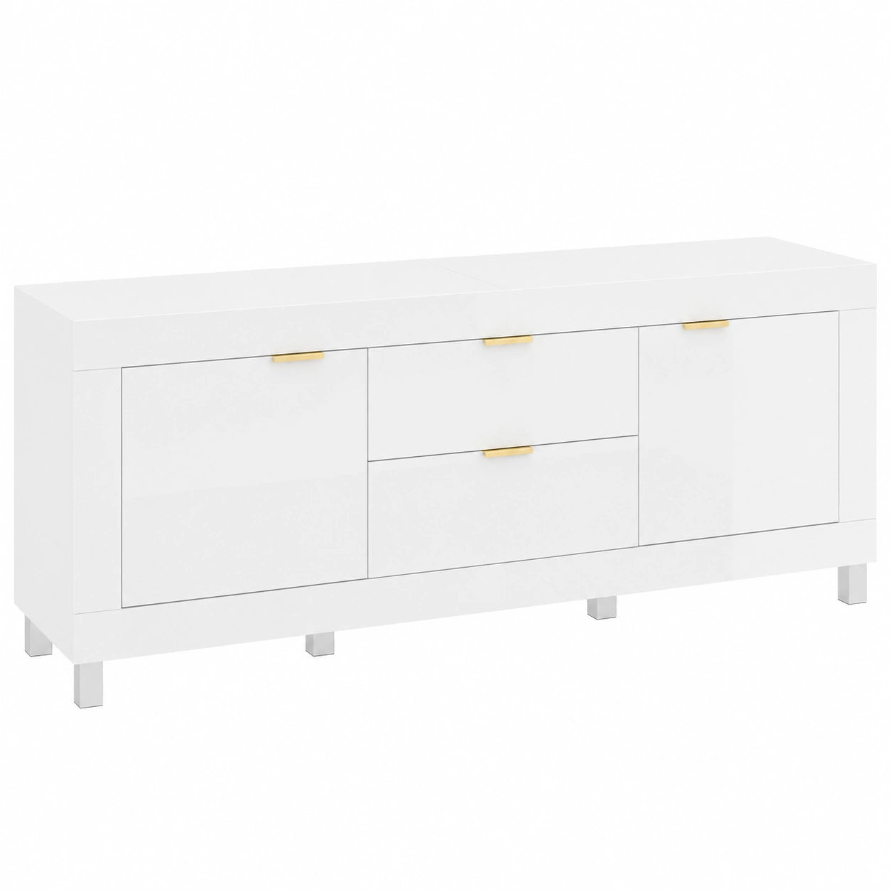 Meuble TV, avec tiroirs, avec portes, 180 x 40 x 66 cm, pour le salon