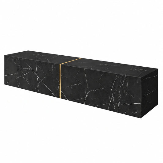 Armoire, coloris noir et doré, pour la chambre