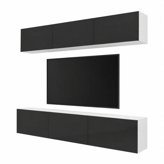 Meuble TV, coloris noir, pour le salon